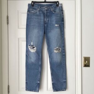 H&M &Denim Boyfriend Distressed Jeans